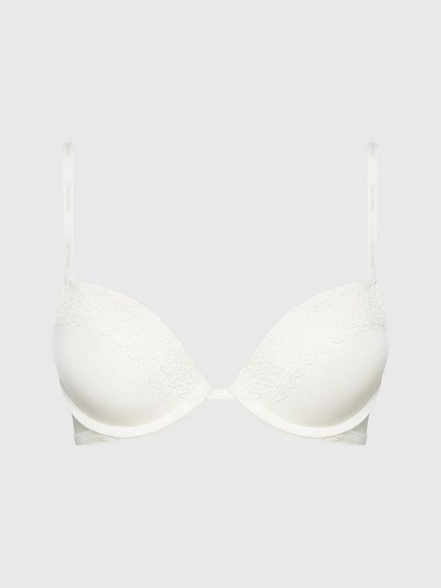 Calvin Klein USA Plunge Push-Up - Flirty Womens Bra White 9762315-DW